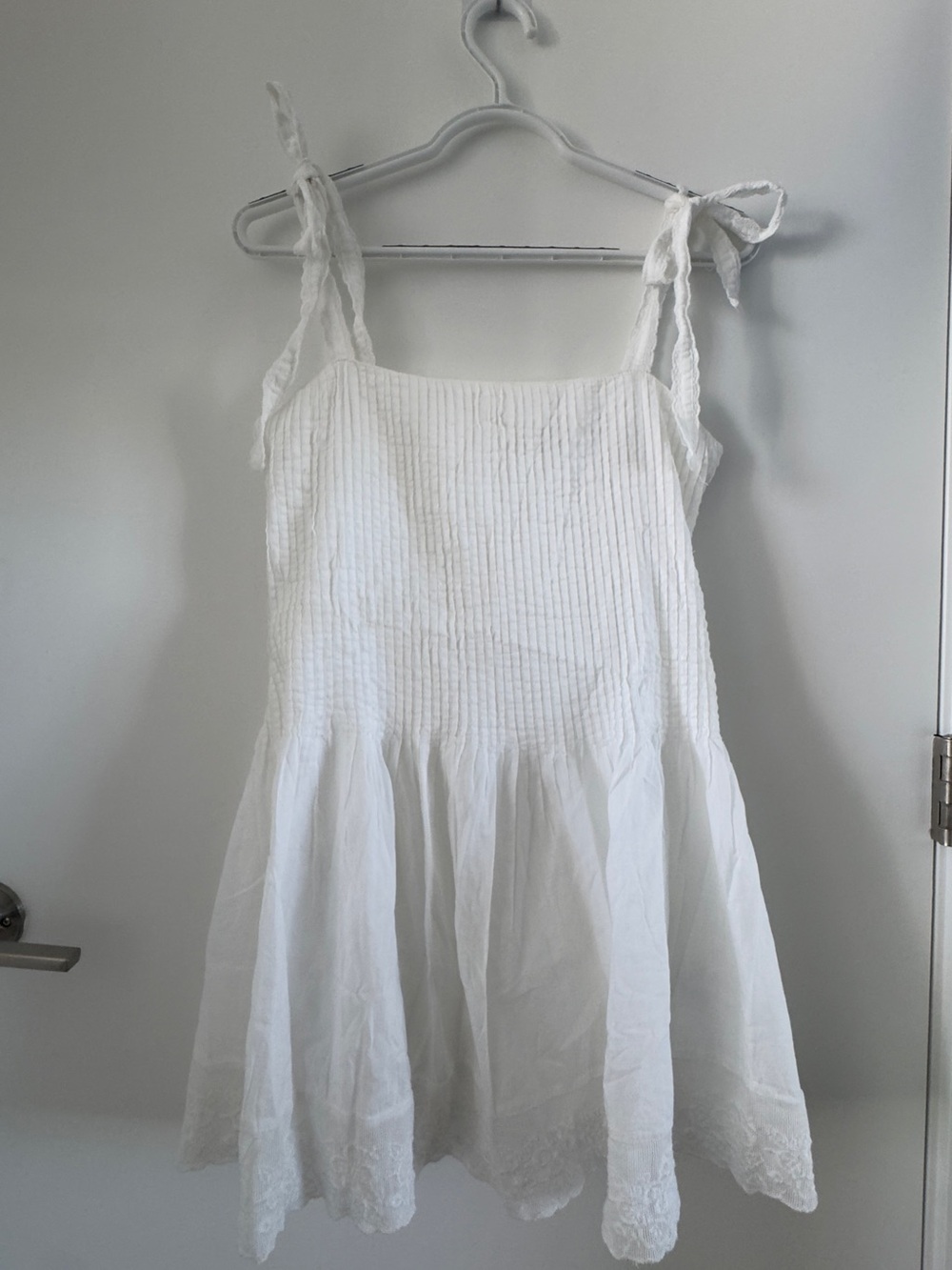 Zara White Tie-Shoulder Sundress Size S